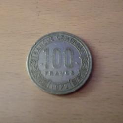 monnaie r&eacute;public du congo   100  drames  1972
