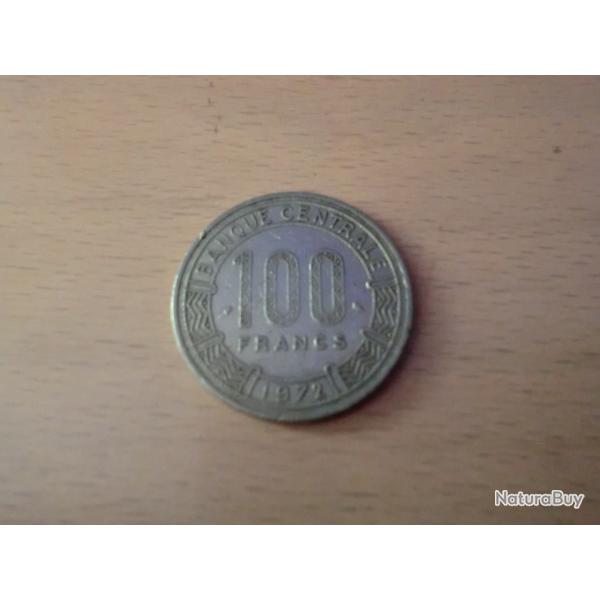 monnaie r�public du congo   100  drames  1972