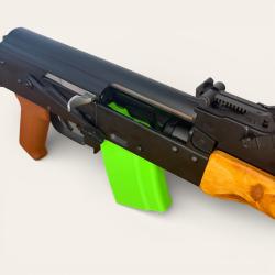 Chargeur factice bloquant vert fluo pour AK 7,62&times;39