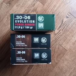 59 balles 30-06 RWS evo 184gr