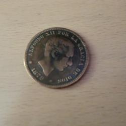 monnaie espagne  alfonso XII  cinco centimos 1879