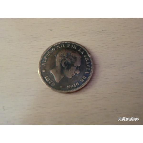monnaie espagne  alfonso XII  cinco centimos 1879