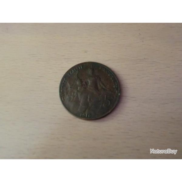 monnaie  5  centimes dupuis 1916