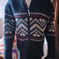 Pull Sweat D'Pure Cardigan XXXL 100% Laine Gilets Veste Polaire Marin P&ecirc;cheur Randonn&eacute;e Camionneur
