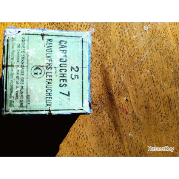 Boite de 18 munitions � broches typ lefaucheux en 7mm