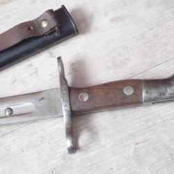 297820 Baionnette Suisse pour fusil Schmidt Rubin 1889 modifi&eacute; 1899 : RIVET SUR LA LAME