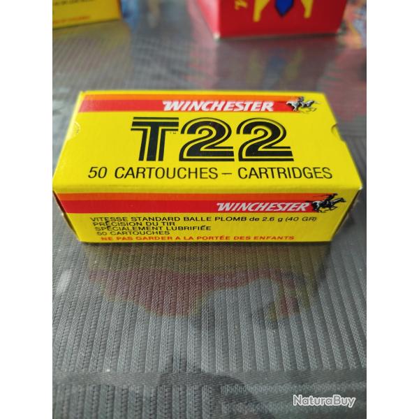 50 cartouches Winchester T22 22Lr
