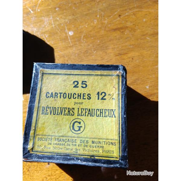 Boite d'origine de 9 munitions 12mm � broches