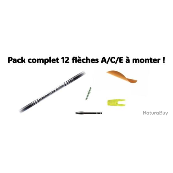 Tubes Easton ACE : pack complet 12 fl�ches � monter x12