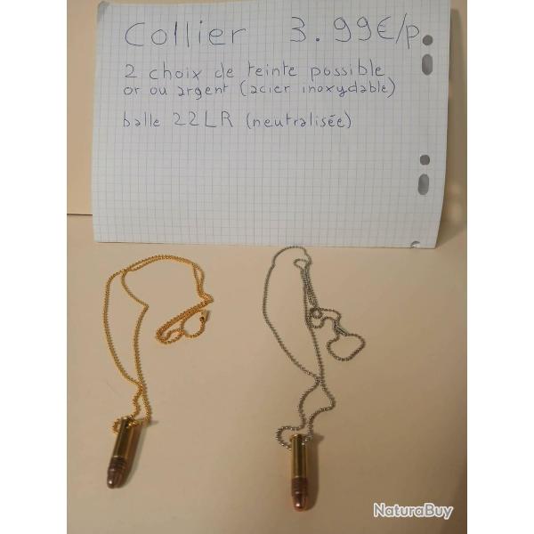 Collier balle 22LR