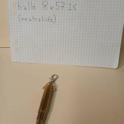 Porte clefs balle 8x57