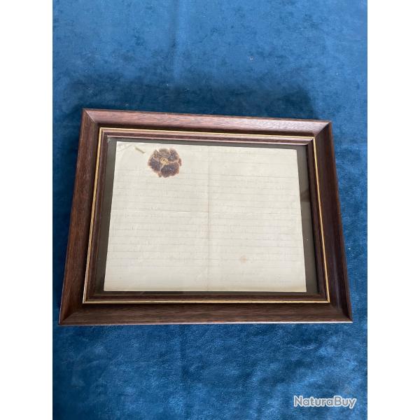 Lettre d'un poilu dat�e du 1er juillet 1915 encadr�e