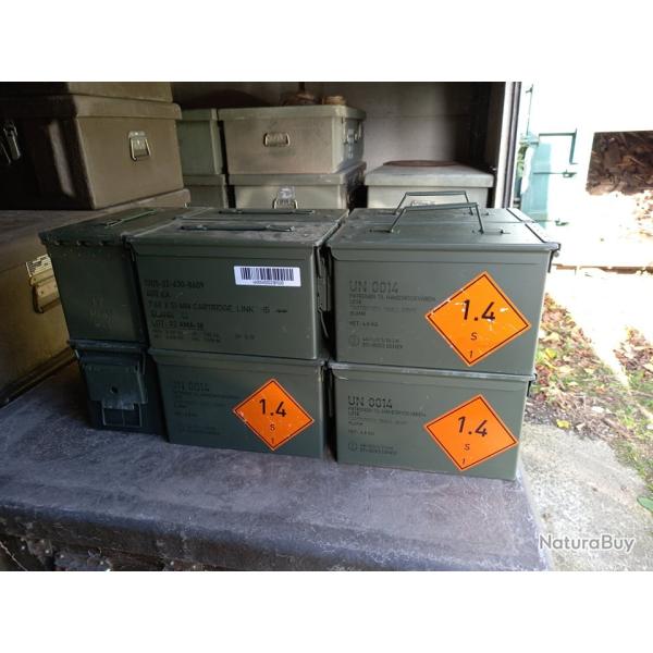 Lot de 4 caisses � munitions vides