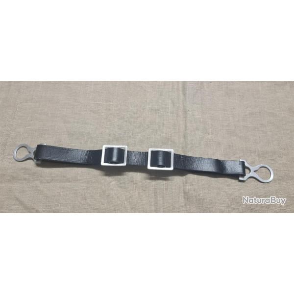 Jugulaire fer pour casque � pointe cuir �pais WW1   ( F1+) (1*1)