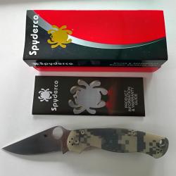 Couteau Spyderco Para Military 2 Camo - C81GPCMO2 manche 12 cm G10 camoufl&eacute;