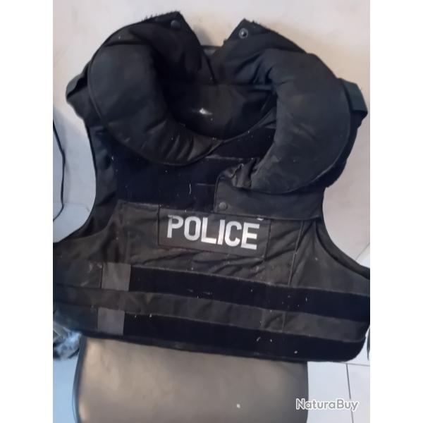 ENCHERE GILET PARE BALLES DES FORCES TAILLE L PROTECTION AVANT ARRIERE ET COU