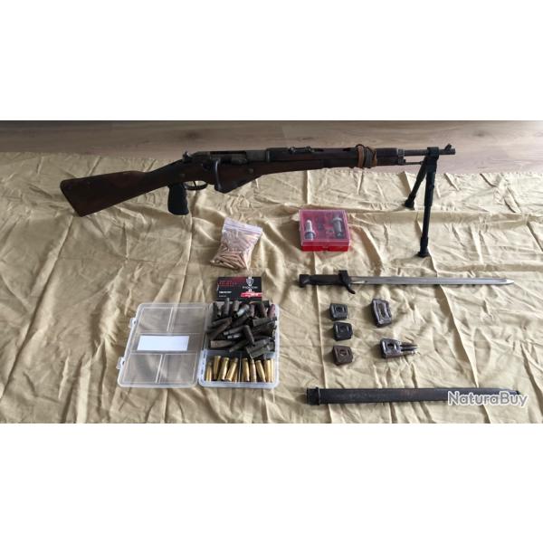 Lot carabine Berthier 1892 - 8mm lebel