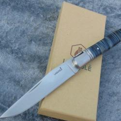 Couteau laguiole pliant - manche finition coquillage - acier inox - neuf