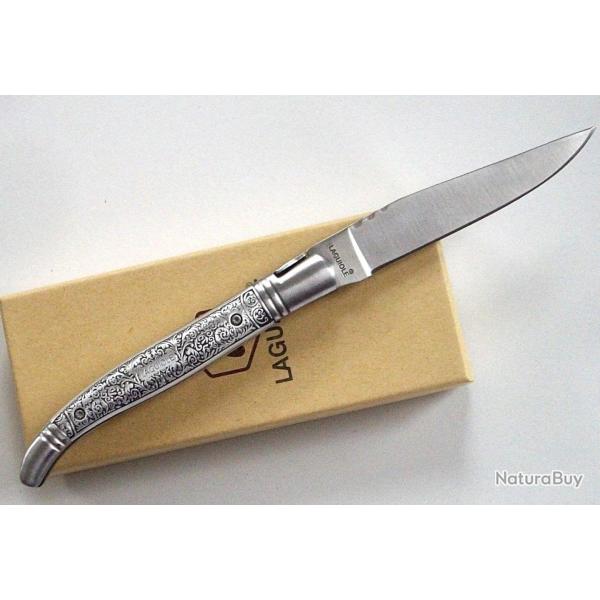 Couteau laguiole pliant - d�cor floral v�nitien - acier inoxydable