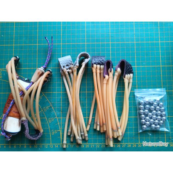 Magnifique Lance pierre custom tr�s puissant !Triple �lastiques.