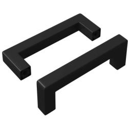 Poign&eacute;e meuble fer noir 110x12x36 mm finition mate durable