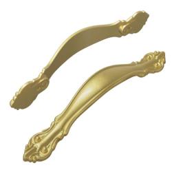 Poign&eacute;e meuble alliage zinc dor&eacute; 143x19,2x20 mm design arc