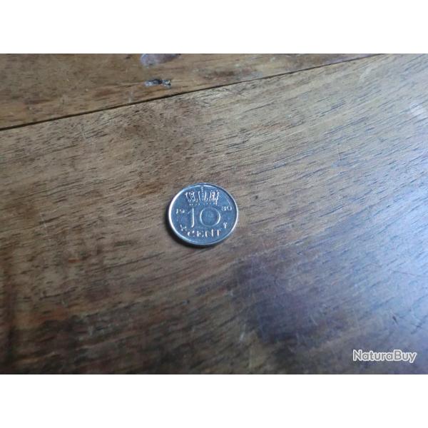 monnaie pays bas juliana 10 cents 1980