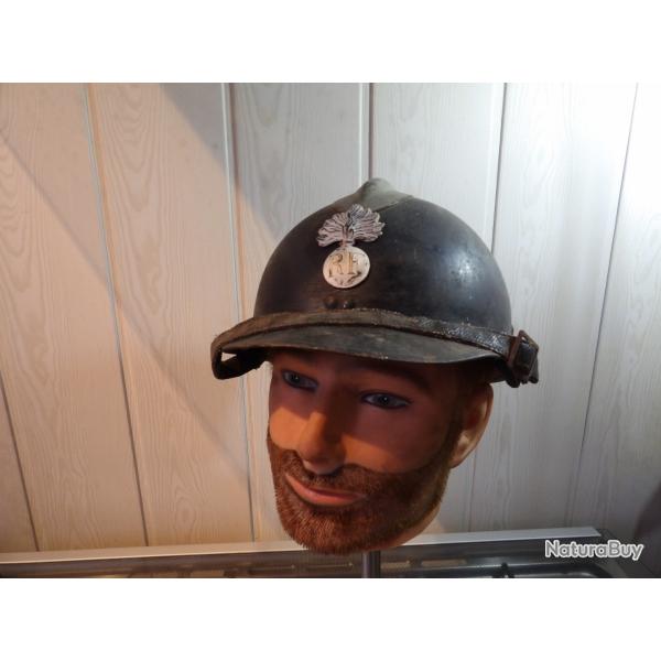 Casque jus adrian gendarmerie d�partementale gendarme int�rieur+jug ersatz seconde guerre ww2