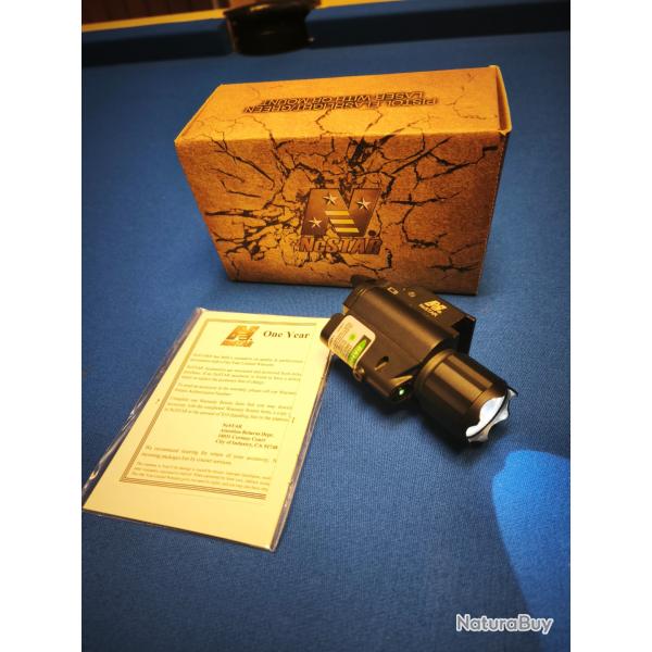 Lampe Tactique NCSTAR AQPFLS - Led Blanche et laser vert