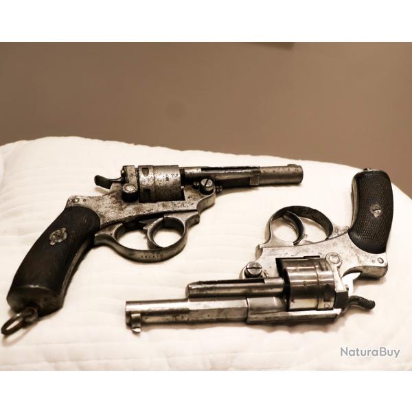 Lot de 2 Revolvers r�glementaires fran�ais mod�le 1873/1874, Manufacture d'armes de Saint-�tienne
