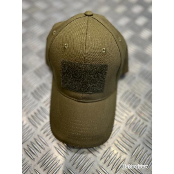 casquette Baseball fostex vert avec vetcro pour patch coton taille universel neuf