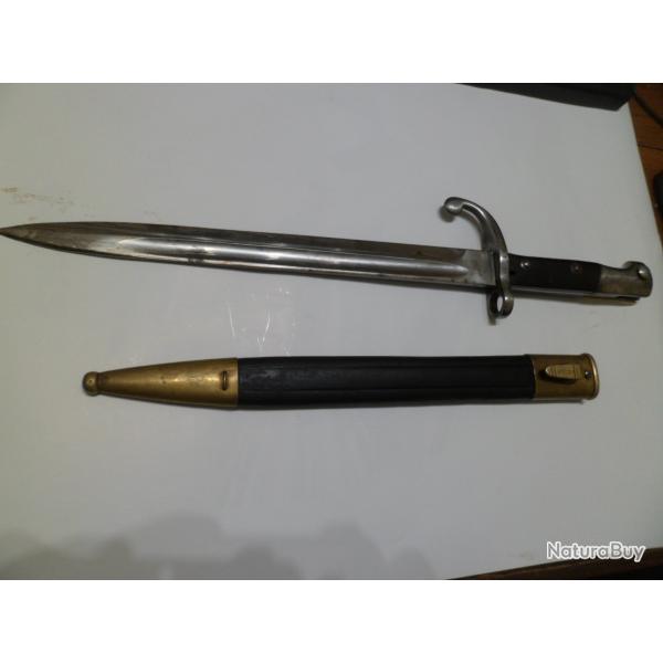 BAIONNETTE MAUSER BRESILIEN 1908