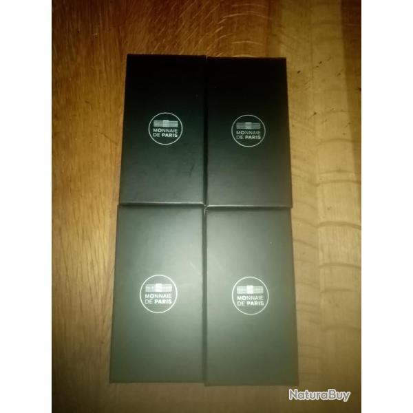 4 boites Neuves Monnaie de Paris pour M�dailles
