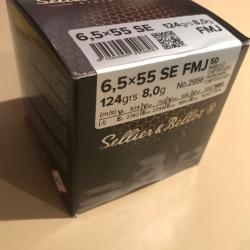 Sellier & Bellot cal.6.5x55 SE FMJ 124grs x50