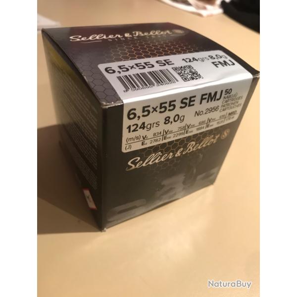 Sellier & Bellot cal.6.5x55 SE FMJ 124grs x50