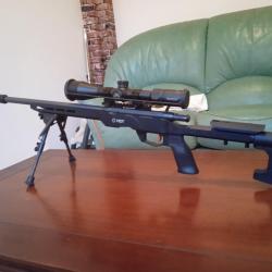 Savage B17 pr&eacute;cision + lunette Microdot 6-24&times;50 ffp collier Hawke + bipied Harris + silencieux A TEC