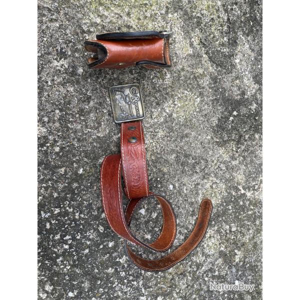 Ceinture + holster + porte chargeur Colt en cuir