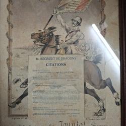 Ww1 Tres beau diplome citation