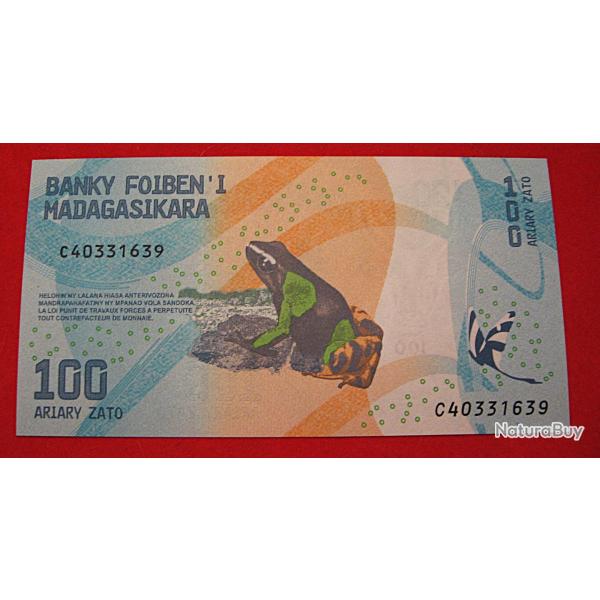 Madagascar,  billet de 100 aiari  ttb