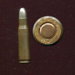 5.7 x 33.5 Scheiben Gewehr & Pistol Rimless - RARE calibre et marquage : E. CH. & H. SUHL