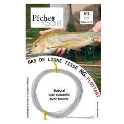 Bas de ligne tiss&eacute; NG &agrave; boucle Peche &agrave; Soie (2 m) N&deg;1