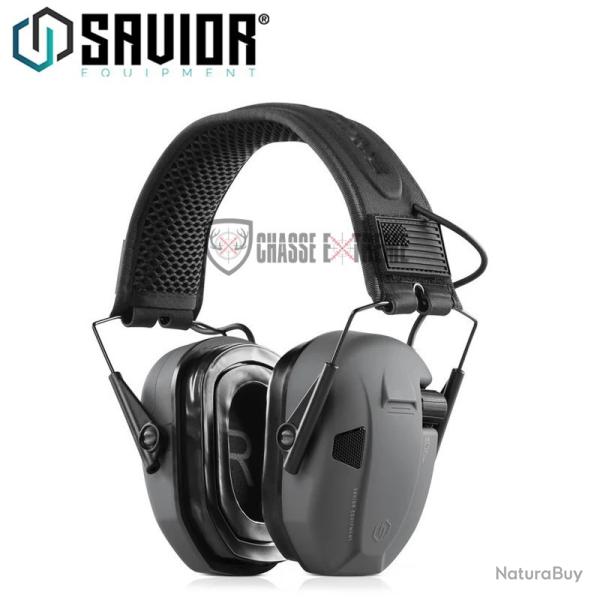 Casque SAVIOR Antibruit Electroniques Gris