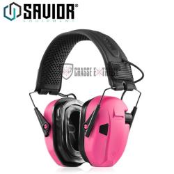 Casque SAVIOR Antibruit Electroniques Rose