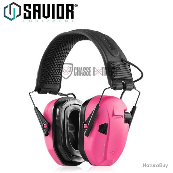 Casque SAVIOR Antibruit Electroniques Rose