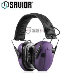 Casque SAVIOR Antibruit Electroniques Violet