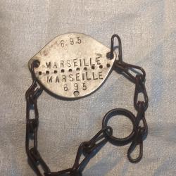 GOURMETTE &uml;PLAQUE IDENTITE ARMEE FRANCAISE