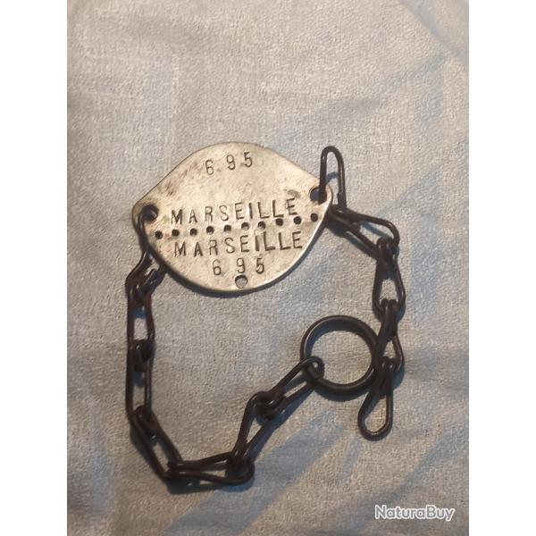 GOURMETTE �PLAQUE IDENTITE ARMEE FRANCAISE