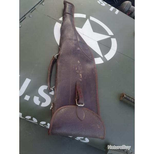 �tui cuir fusil et cartouchi�re