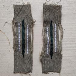 PAIRE DE PATTES DE COL LISER&Eacute; BLANC TYPE BEVO