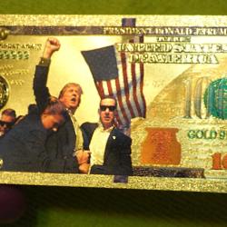 1 MAGNIFIQUE BILLET DE REPRODUCTION USA POUR VOTRE ALBUM DE COLLECTION DE 1000 DOLLARS PLAQUE OR